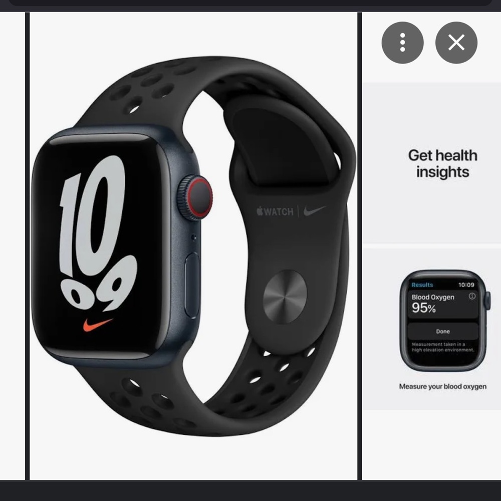 45mm Pre-owned GPS+cellular Nike Sport iWatch 7 series. Comes with charger.